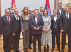 1 March 2022 National Assembly Speaker Ivica Dacic and the 11th Class of the National Defence School